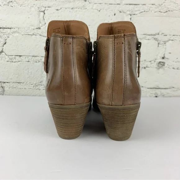 Frye Judith Double Zip Stacked Heel Ankle Bootie 9.5 - Picture 7 of 10